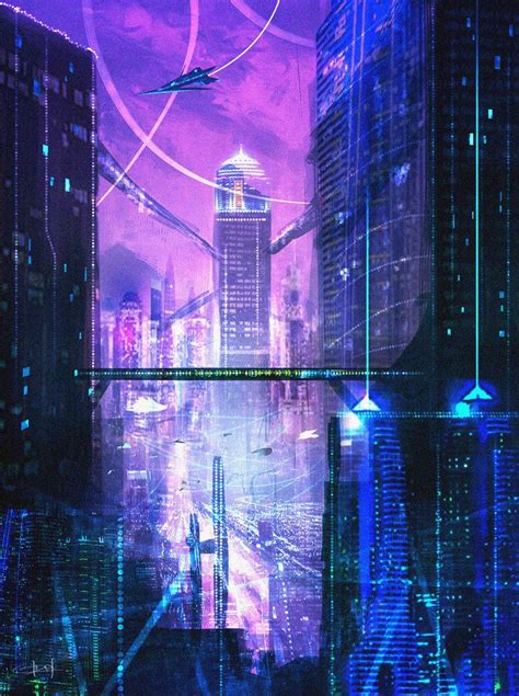 Futuristic City Drawing