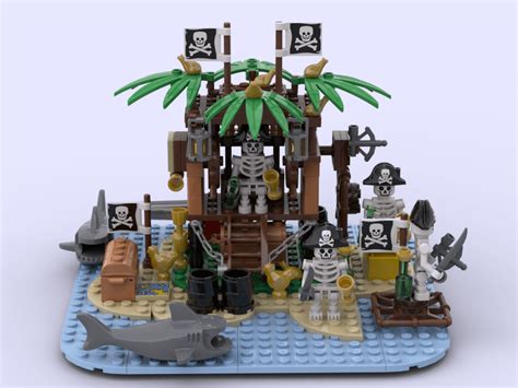 Made a Pirate Island using parts from 2 VIP Pirates sets. Based on Ray The Castaway. : r/lego