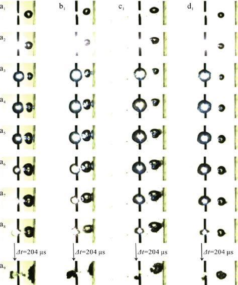 31 Cavitation bubble-air bubble-wall interaction at different... | Download Scientific Diagram