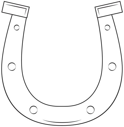 Horseshoe Printable Template | Free Printable Papercraft Templates