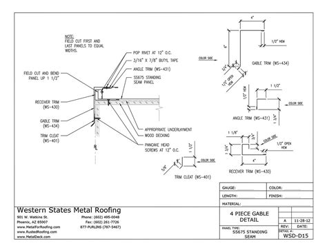 Gable Flashing for Western Lock® Standing Seam