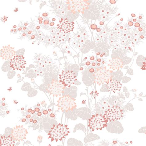 Oriental Floral Bouquet Green Pink Wallpaper | Florence Broadhurst ...