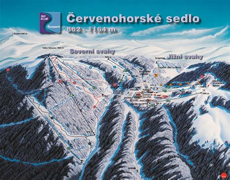 BERGFEX: Plán sjezdovek Červenohorské sedlo - Panoramakarte Červenohorské sedlo - Mapa ...