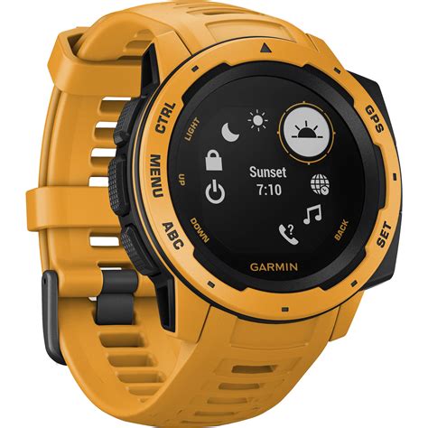 Garmin Instinct Outdoor GPS Watch (Sunburst) 010-02064-03 B&H