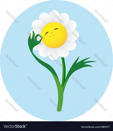 Smiling flower Royalty Free Vector Image - VectorStock