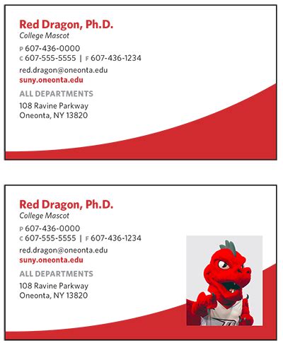 Business Card Requests | SUNY Oneonta