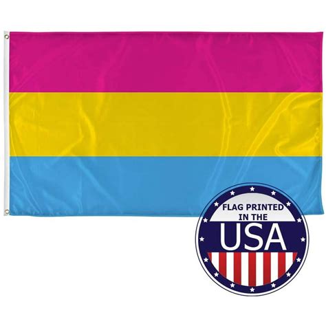 Pansexual Pride Flag 3ft x 5ft Polyester Flag, Durable Gay Pride Flag Made with Vibrant Colors ...