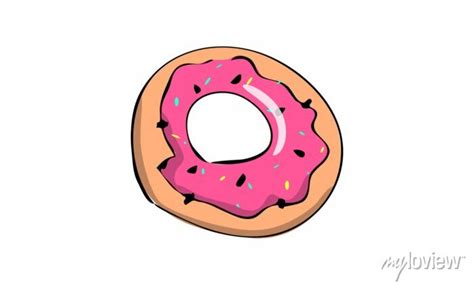 Hand-drawn donut . sweet food doodle art. use as clip art, print ...