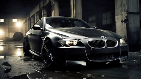 Black Bmw M3 In An Industrial Dark Warehouse Background, Bmw Pictures Background Image And ...