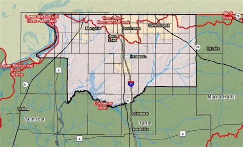 Desoto County Ms Map | Cities And Towns Map