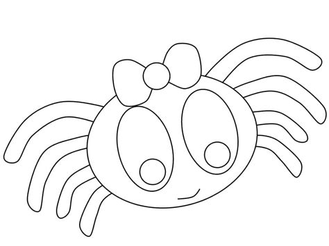 Cute Spider coloring page - Download, Print or Color Online for Free