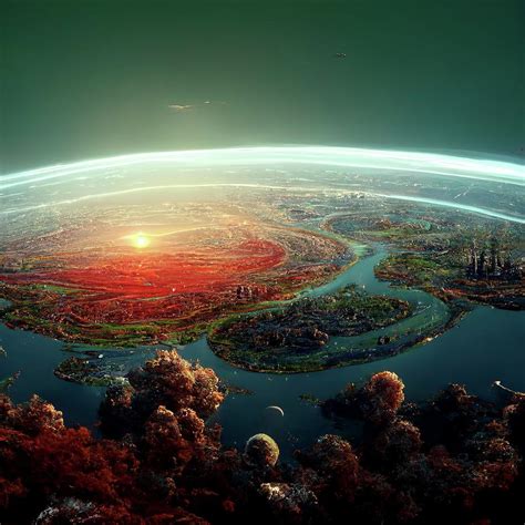 Futuristic Vision of Earth and Humanity Painting by Constantin Sumanariu - Fine Art America