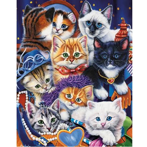 Aliexpress.com : Buy Moge diamond painting cats flower birds diamond embroidery christmas cat ...