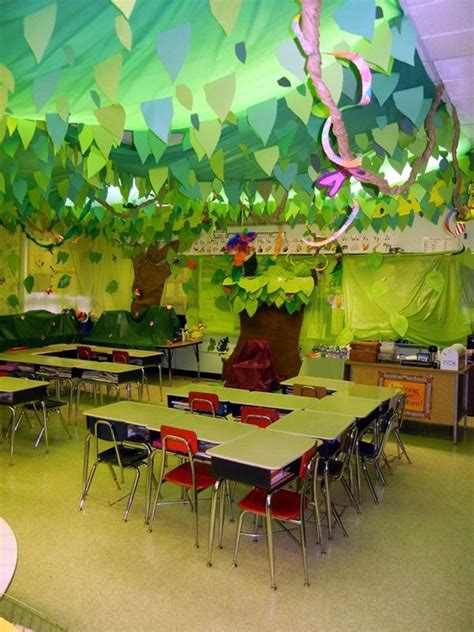 40 Excellent Classroom Decoration Ideas - Bored Art | Jungle theme classroom, Classroom ...