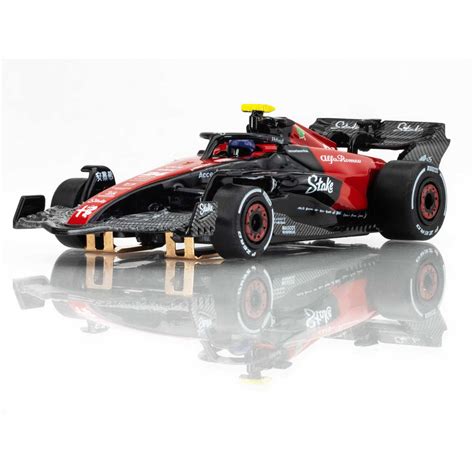 AFX Racing 22084 AFX Racing Alfa Romeo F1 FY-24 Black/Red Mega G+ HO Slot Cars | Summit Racing