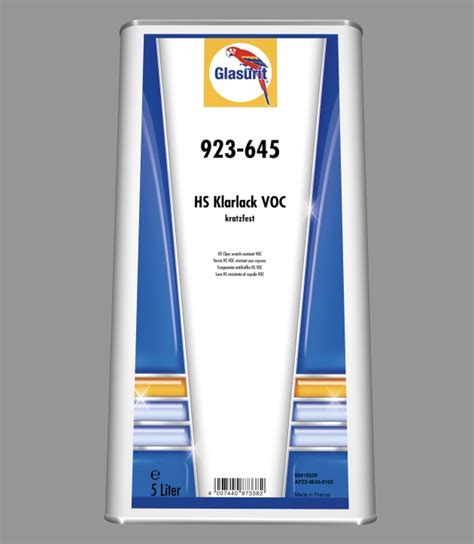 Glasurit 923-645 HS Clear scratch-resistant VOC - Australasian Paint ...