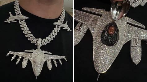 NFL's Mecole Hardman Cops Incredible Jet-Themed Chain, 100+ Carats of Diamonds!