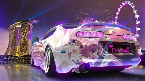 Toyota Supra JDM Tuning Anime Girl Aerography City Car 2015 HD ...