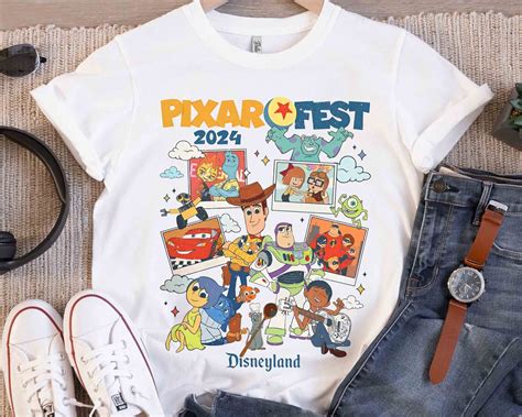 Disney Pixar Characters Photos T-shirt, Inside Out, Monster Inc, Toy Story Land Tee, Pixar Fest ...