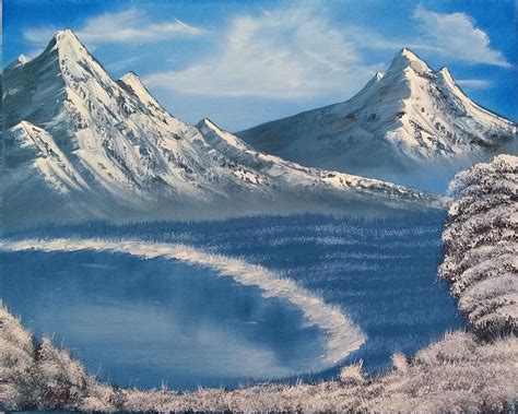 Snowy Peaks Painting by Rodger Saunders | Fine Art America