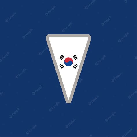 Premium Vector | Illustration of south korea flag template