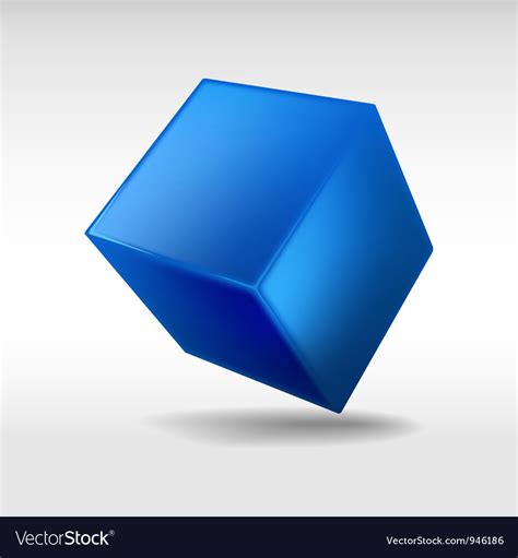 Blue cube Royalty Free Vector Image - VectorStock