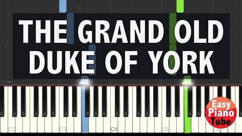 The Grand Old Duke Of York - Easy Piano Tutorial (SLOW) - YouTube