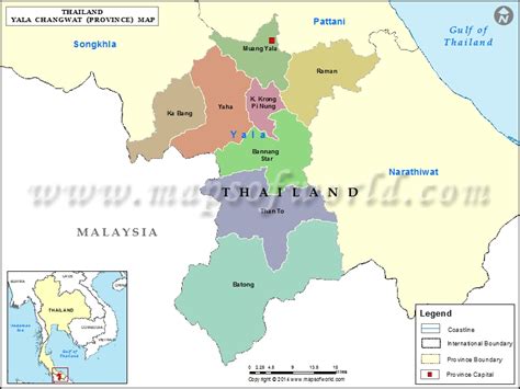 Yala Map | Map of Yala Province, Thailand