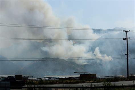 Blaze Burns Hillsides North of San Jacinto, Prompting Evacuations ...