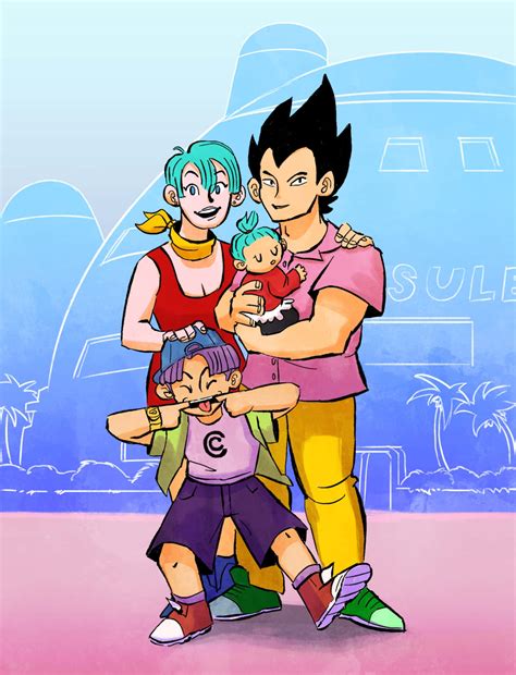 Download Vegeta's Family Portrait in Dragon Ball Z Wallpaper | Wallpapers.com