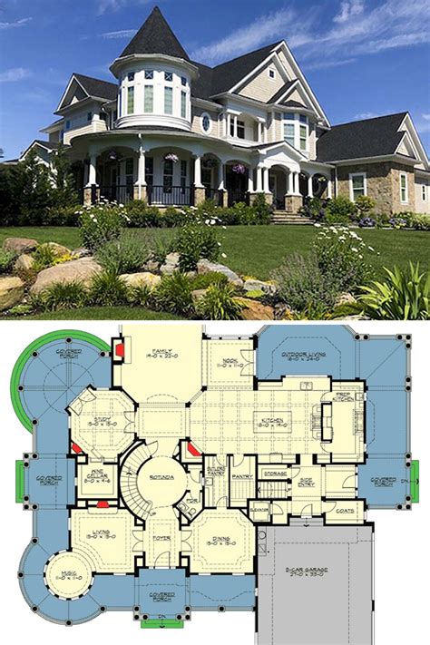 Two-Story 4-Bedroom Shingle Style Dream Home (Floor Plan) | Victorian house plans, House plans ...