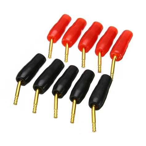 New Arrival 5 Pairs 2mm Plugs Gold Plated Speaker Cable Wire Pin Banana Plug Connectors on ...