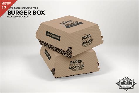 Burger Box Packaging MockUp By INC Design Studio | TheHungryJPEG