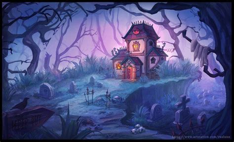 Haunted house - Environment design concept art | Environment concept ...