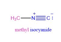 Draw the structure of methyl isocyanide. | Quizlet