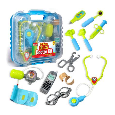 Durable Kids Doctor Kit with Electronic Stethoscope and 12 Medical ...