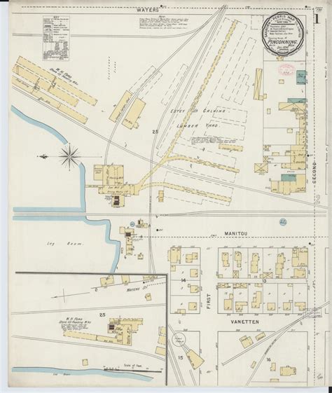 Map, Pinconning, Michigan | Library of Congress