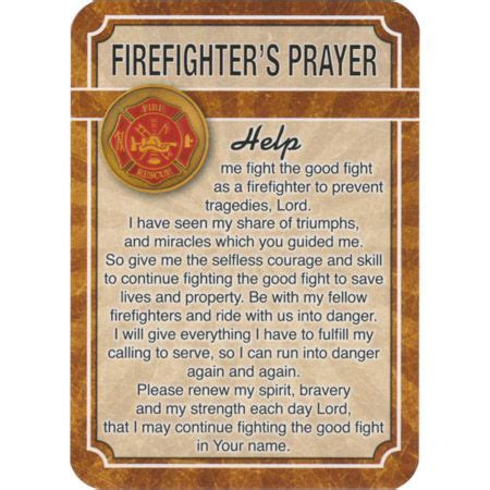 Pendants MYOSPARK Firefighter Wallet Card When You Walk Through The ...