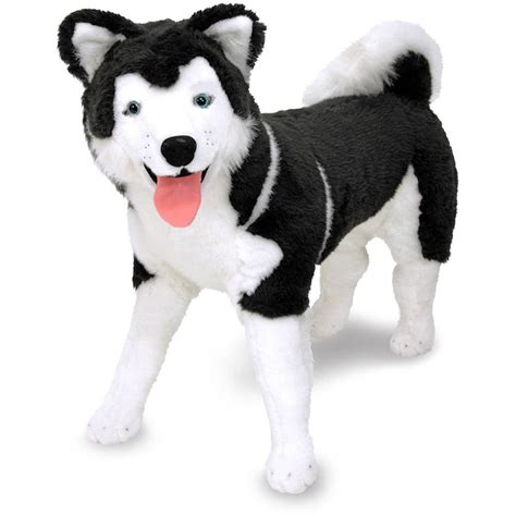 Melissa & Doug Giant Siberian Husky, Lifelike Stuffed Animal Dog, over 2' tall - Walmart.com ...