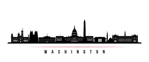 Washington DC Stroke Skyline Vector Download