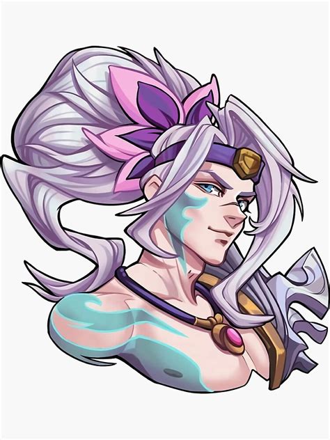 "Cute Spirit Blossom Yasuo" Sticker by hellex | Redbubble