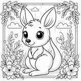 Kangaroo Coloring – Color My Pages sketch template