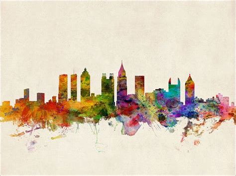 Atlanta Skyline Painting at PaintingValley.com | Explore collection of ...