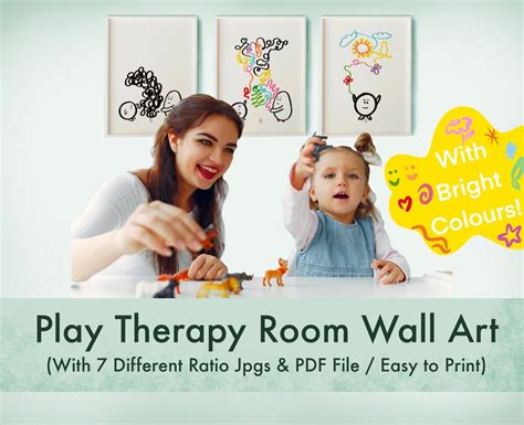 Bright Colours Gender Neutral Play Therapy Room Wall Art - Etsy