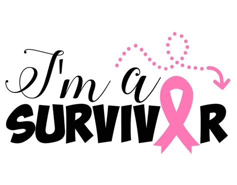 Cancer Survivor Svg I'm A Survivor Svg Eps Breast | Etsy