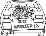 Wedding Car Just Married Isolated Coloring Page 11770250 Vector Art At  sketch template