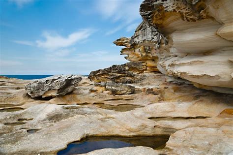 Coastal rock formations stock photo. Image of nature - 89832280