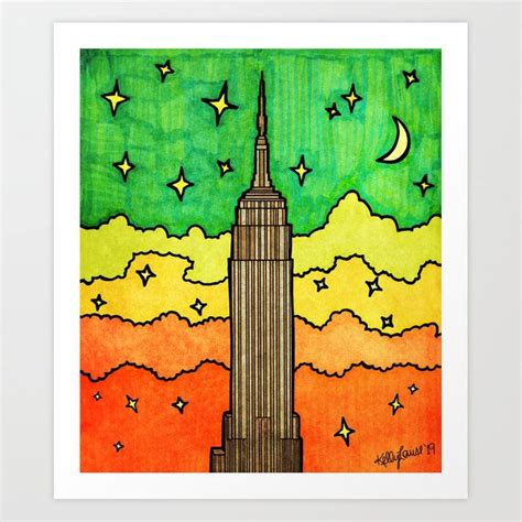 Empire State Building in NYC Art Print | Nyc art print, Nyc art, Art prints