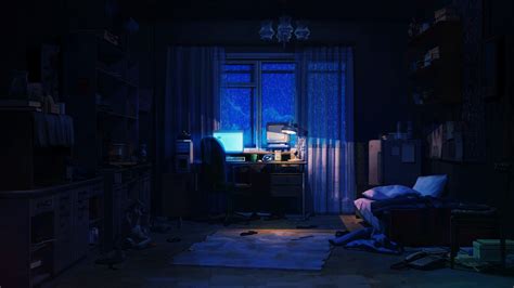 Night Aesthetic Anime Room Background / Anime Bedroom Wallpapers Top Free Anime Bedroom ...