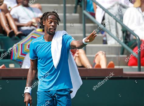 Gael Monfils Fra Talks Isners Coach Editorial Stock Photo - Stock Image ...